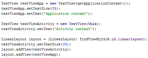 Android context activity application view Android context activity application view