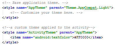 Android context activity application theme Android context activity application theme