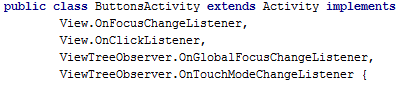 Android Touch Mode and focus implements listeners Android Touch Mode and focus implements listeners