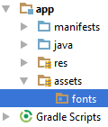 Android custom fonts tutorial assets folder Android custom fonts tutorial assets folder