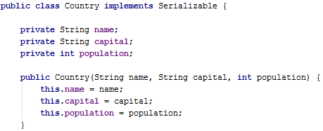 Android Serializable Country serializable class Android Serializable Country serializable class