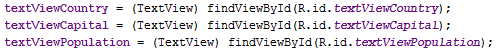 Android Serializable Country serializable object initialiseTextViews Android Serializable Country serializable object initialiseTextViews