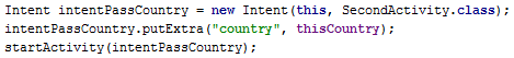 Android Serializable Country serializable create object intent startActivity() Android Serializable Country serializable create object intent startActivity()
