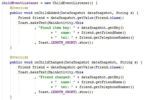 Firebase Realtime Database ChildEventListener() Firebase Realtime Database ChildEventListener()