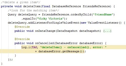 Firebase Realtime Database setup addListenerForSingleValueEvent() Firebase Realtime Database setup addListenerForSingleValueEvent()