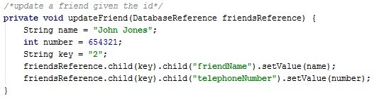 Firebase Realtime Database setup adding data setValue() child(key) Firebase Realtime Database setup adding data setValue() child(key)